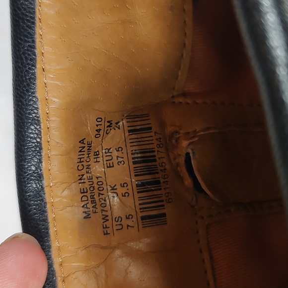 Fossil Leather Ankle Slouchy Boots Fold Heeled Booties Side Zip Womens Size 7.5 - Picture 10 of 11